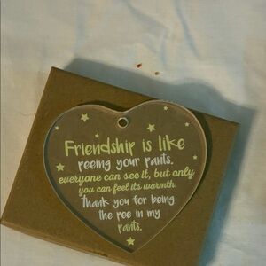 Heart-Shaped Friendship Plaque